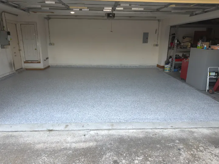 Detail photo of the irving garage floor coating project in Irving, Texas.