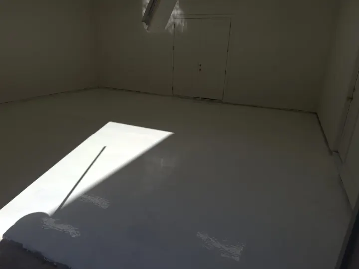 Moisture Barrier photo of the garage floor coating project in Fort Worth, Texas.
